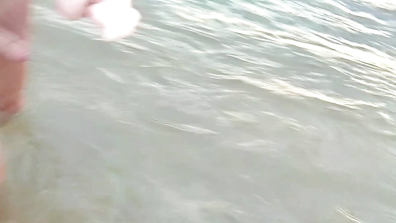 Public masturbation on the beach