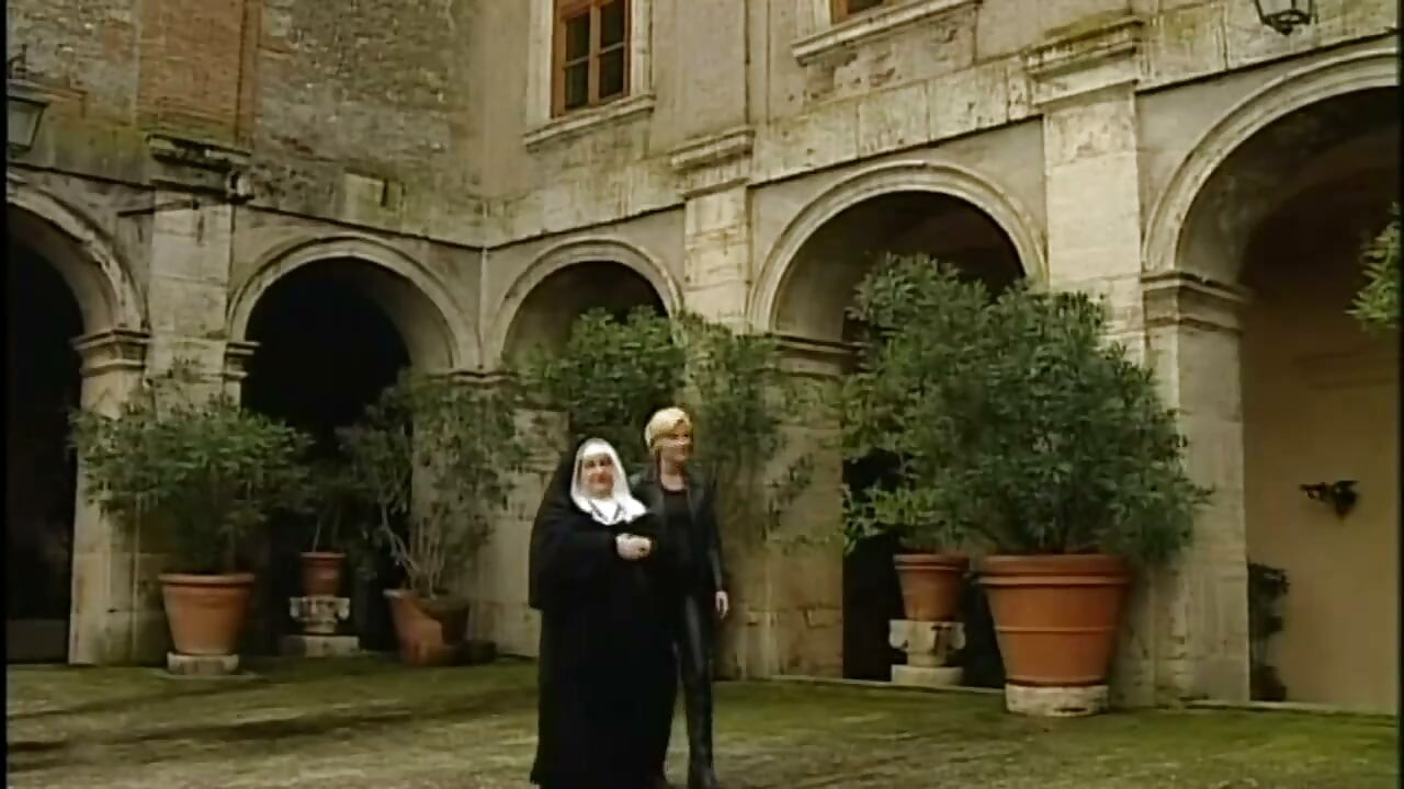 Black and white nun anal orgy in the monastery