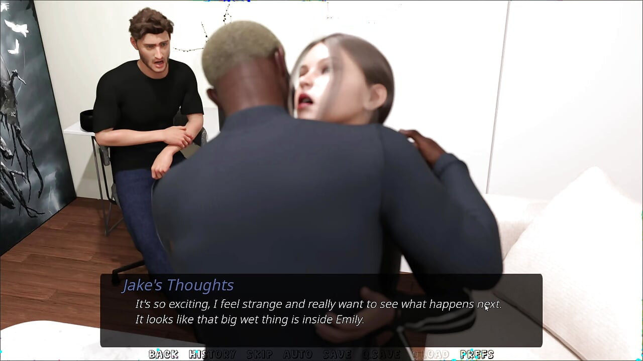 Emily Jerking Big Black Cock Infront Of Her Cuckold Husabnd In House