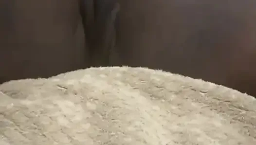 Black BBW masturbates alone