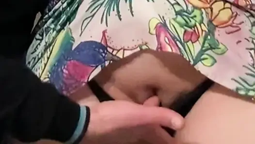 Total Stranger Rubbing Shaved Pussy in Subway