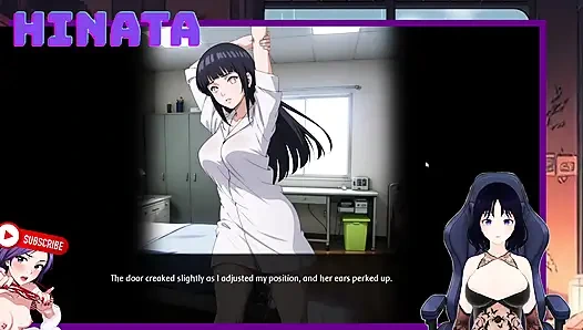 I spy on HINATA while she EXERCISES in the HOSPITAL with a gown and bathrobe, everything is transparent