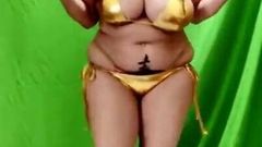 Sona Bhabhi in Gold Bikini dance