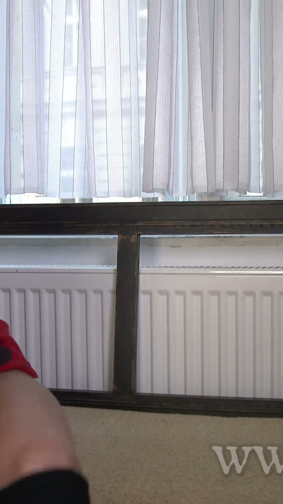 Jane in over knee socks looks amazing, brunette beauty | Clip 3