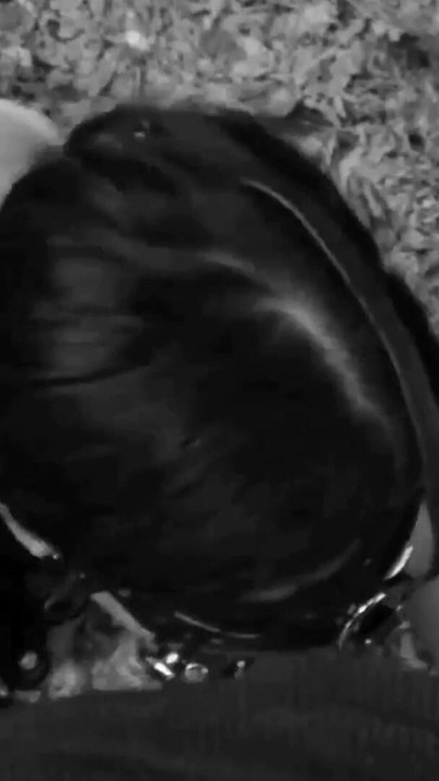 Naked submissive slut taken for a walk on a leash in forest HUMILIATION | Clip 1