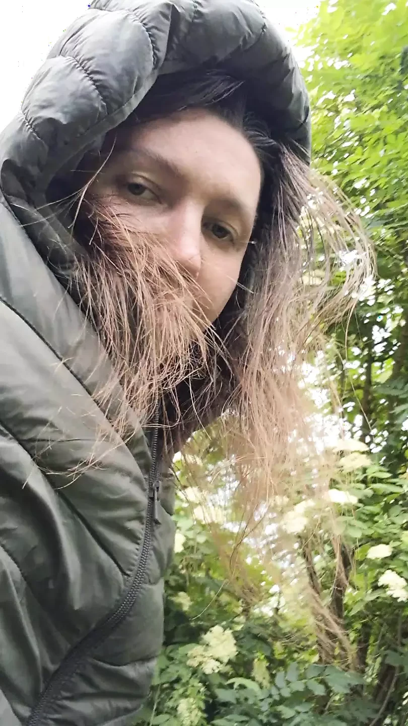 Pussy and ass, in jacket