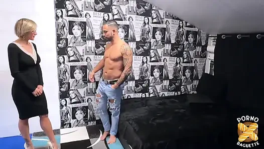 Didine, невероятную милфу, шпилят два члена