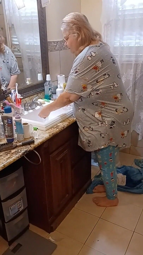 Washing My White Granny Panties for Client!
