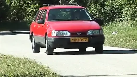 Milf taking car of a guy she just hit with her car