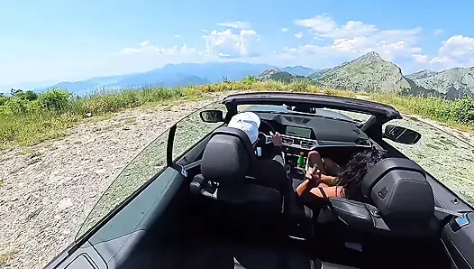 Rough Outdoor Fuck on the Car in Montenegro- Sexy Brunette Latina Show Extreme Blowjob and Fuck Doggy Style in POV