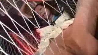 Asian Teen Made To Orgasm In A Rope Swing