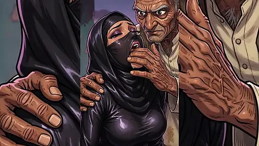 Gadis muslim berhijab di-gangbang sama cowok jelek di ruangan sempit - serial hijabi bagian 3