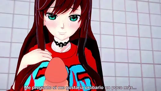 +18 PERVERTED SCHOOLGIRL GIRLFRIEND DOING DELICIOUS THINGS TO HER BOYFRIEND IN THE BATHROOM - hentai