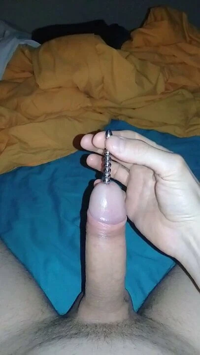 Hard sounding my cock