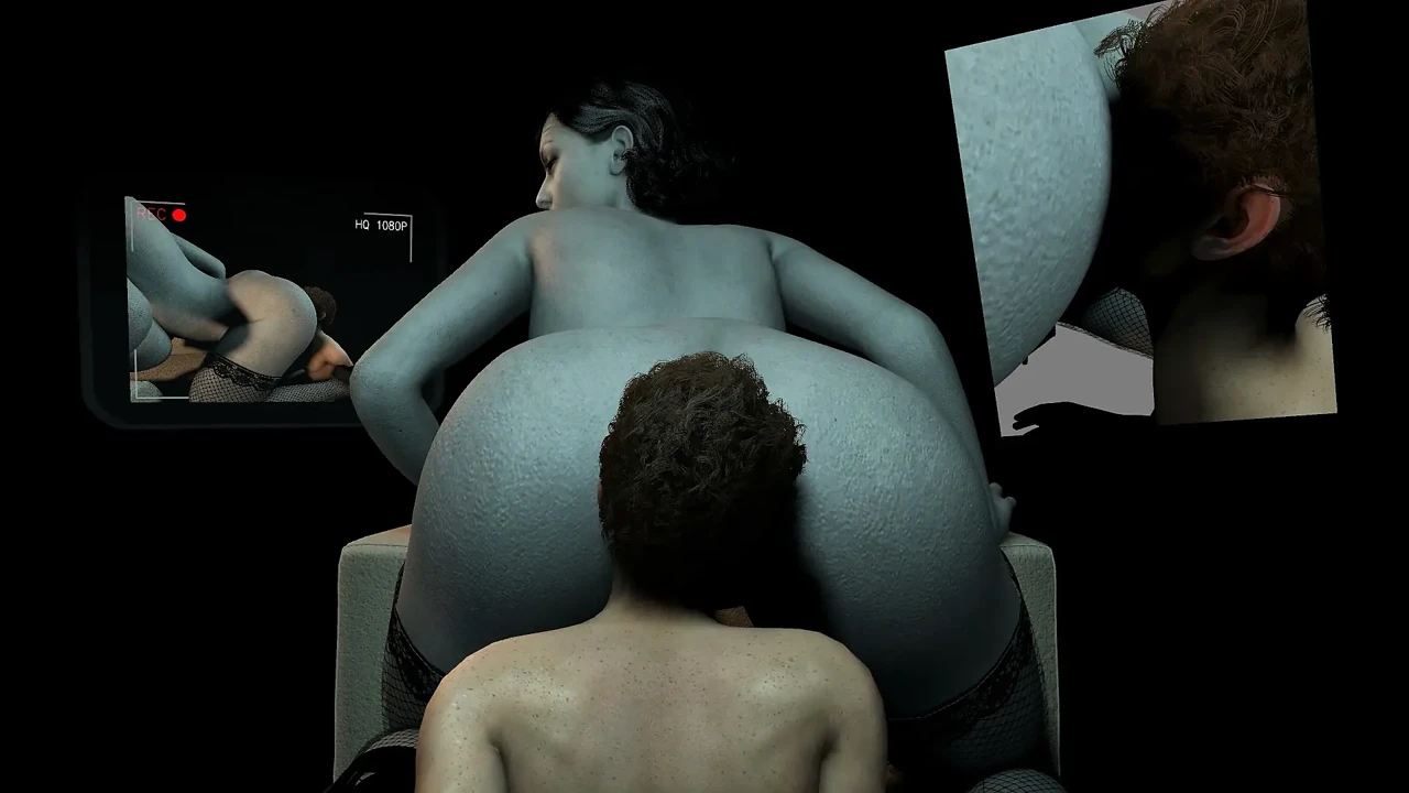 Lady Dimitrescu Gets Her Manthing to Eat Her Pussy