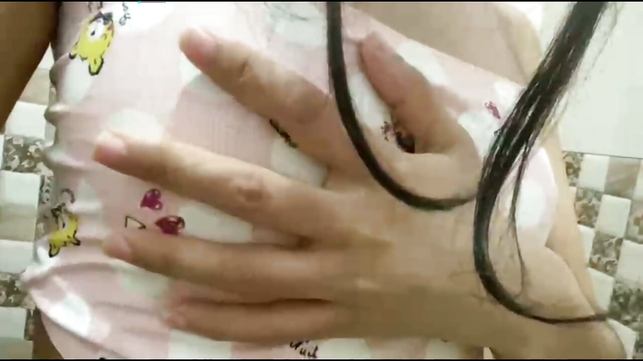 PETITE TEEN FLAUNTS HER TITTY  IN SHOWER