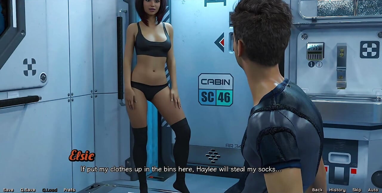 Varada en el espacio - chica bisexual de al lado chupa mi gran polla blanca se seca todo mi semen