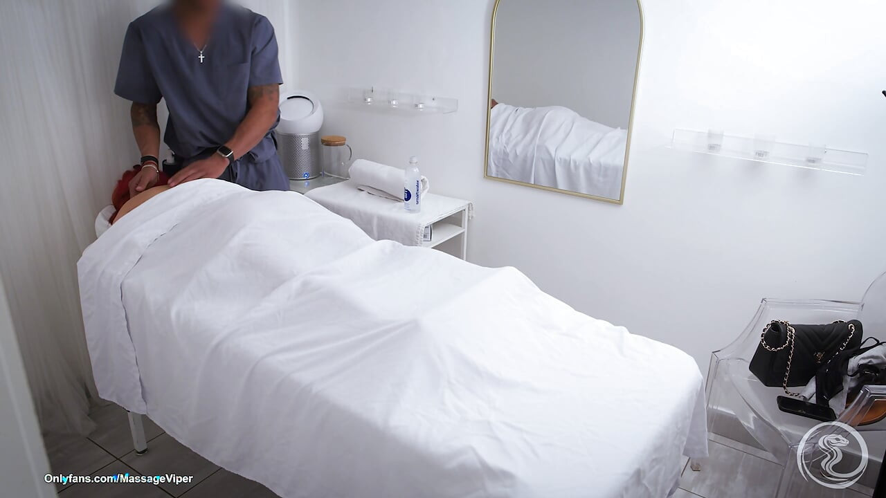 Busty Client Spreads Legs On Massage Table  69, Facesitting, Doggy Style & Facial Tit Cumshot