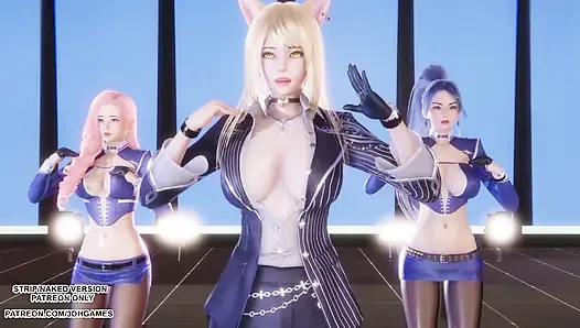 MMD TWICE - говорить, что говорить Ahri Seraphine Kaisa, сексуальная Kpop, танец лиги легенд, хентай без цензуры, 4K 60FPS