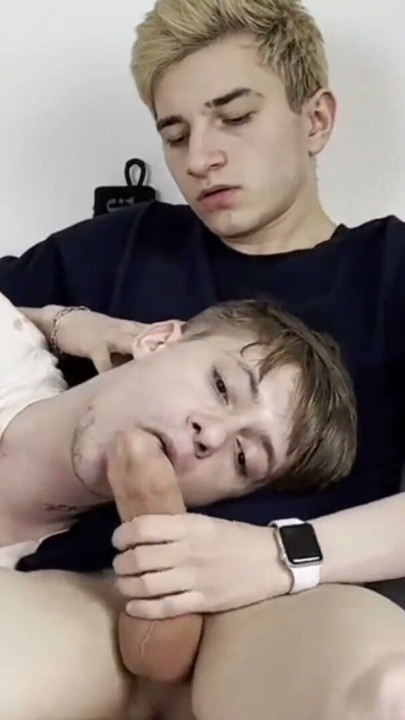 Twink with big dick cumshot from blowjob | Clip 1