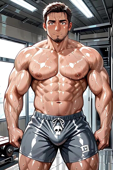 AI muškarci s ogromnim mišićima