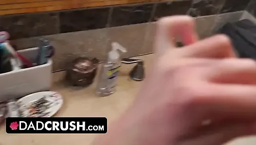 DadCrush - petite innocent redhead stepdaughter gets surprised by her stepdad's cock in the bathroom