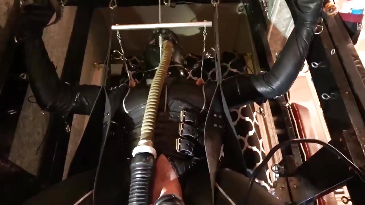 The Bondage Monster Suspension, Nipple Stretching, Breath Play, Fucking Machine and Edging in The Dungeon of Lady Diva Cane