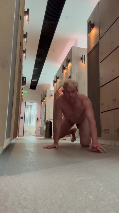 Naked in locker room