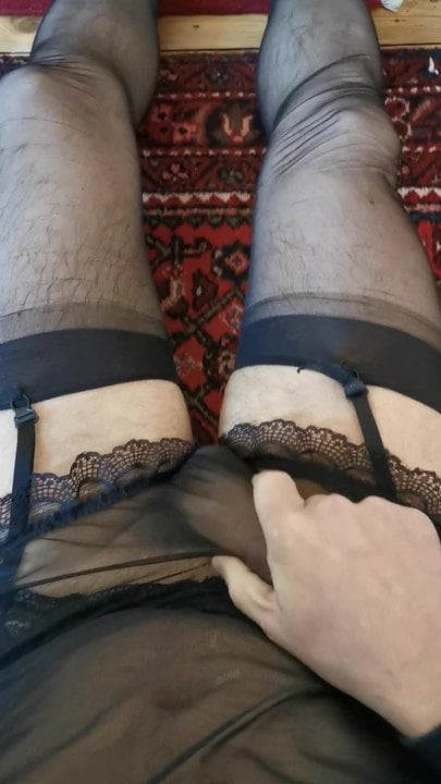 Black panties, stockings