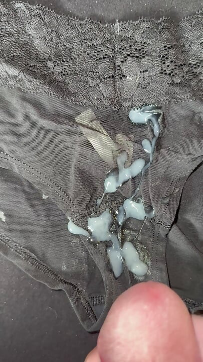 Cum on wife’s panties 26