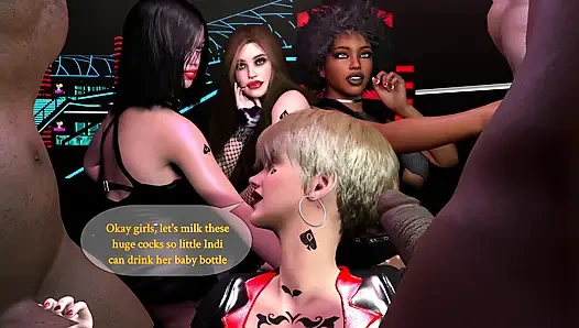 Indira QOS hat PMV mit Clubgirls schwarz ed – bbc-anbetung