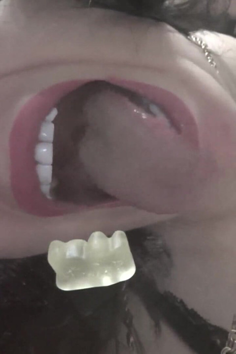 Consuming Gummies From the Glass!