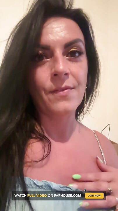 Soft Blue Dress, No Bra - Natural Tease in the Light