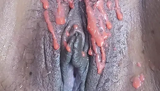OMG. Putting candle wax on and finger until cum come out , With huge Squirt
