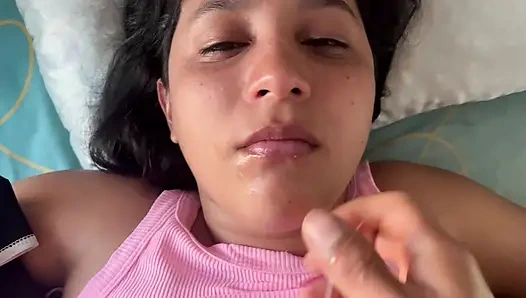 Oral sex! Deep throat and spectacular ejaculation in the throat.