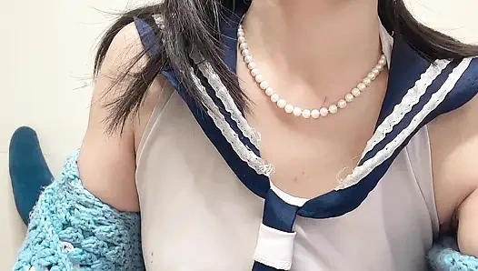 Hana Trägt Schulmädchen Cosplay Für Ihre Neue Arbeits-sex-cam