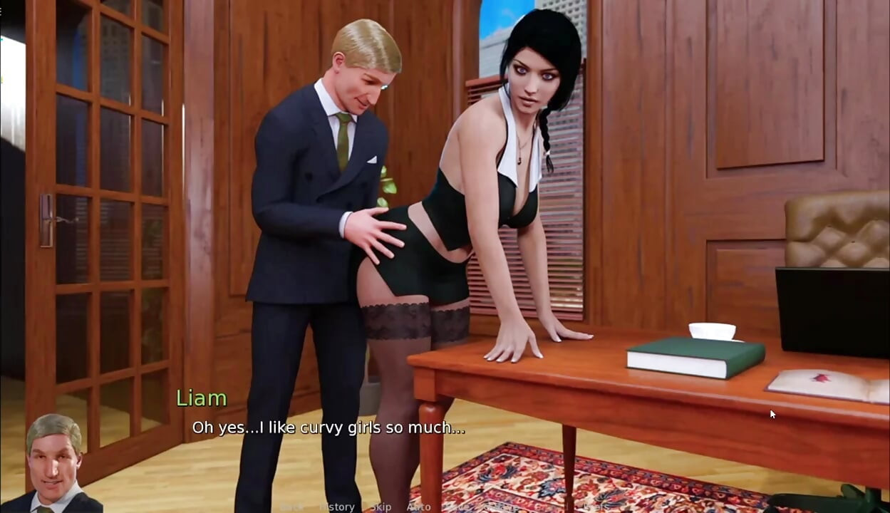 Cheating Girlfriend Anna Having Threesome Fun With Older Boss In Office