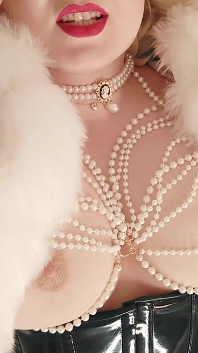 Iconic moment from "white fur - fetish video - JOI jerk off instructions CEI cum eating instructor - kinky Arya Grander"