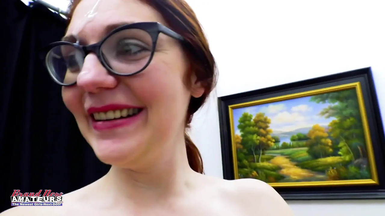 Big cum rope for petite quirky-hot redhead Librarian type very submissive milf wants to do porn part 2 bj fucking & more!