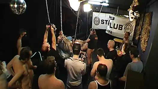 Ggg - Live Gangbang Party - Adina Takes on Multiple Guys and Gets a Messy Facial