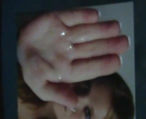 Cum on palm woman