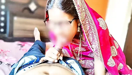 Ateşli Hintli çift oral seks - ağzına boşalma