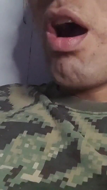 Emotional moment from "soldier is left alone and masturbates and cums a huge load while his companions went out"