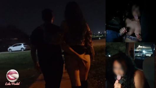 We went for a walk with my husband and his best friend and ended up having a threesome in public.