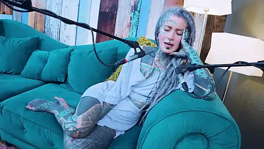 I talk about J - Jelousy - ASMR podcast SFW talking goth skinny girl dreadlocks tattoo model inked girl