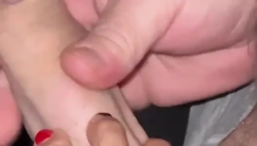 Daddy Cums on Melove Sexy Small Feet
