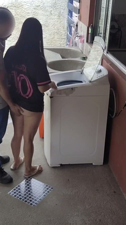 Married housewife pays washing machine technician with her ass while cuckold husband is away | Clip 1