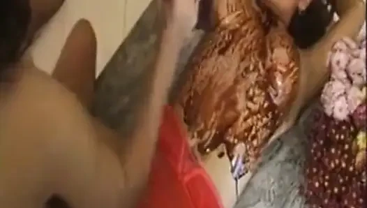 Lesbians pussy licking, kissing and dildo playing
