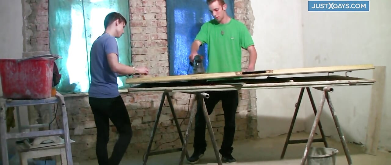 Construction site gay sex