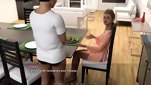 Moving Down: hubby and wife at the dinner table ep.34